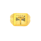 22K Yellow Gold Men’s Fancy Ring (8.1 Grams) – Elegant & Stylish Design