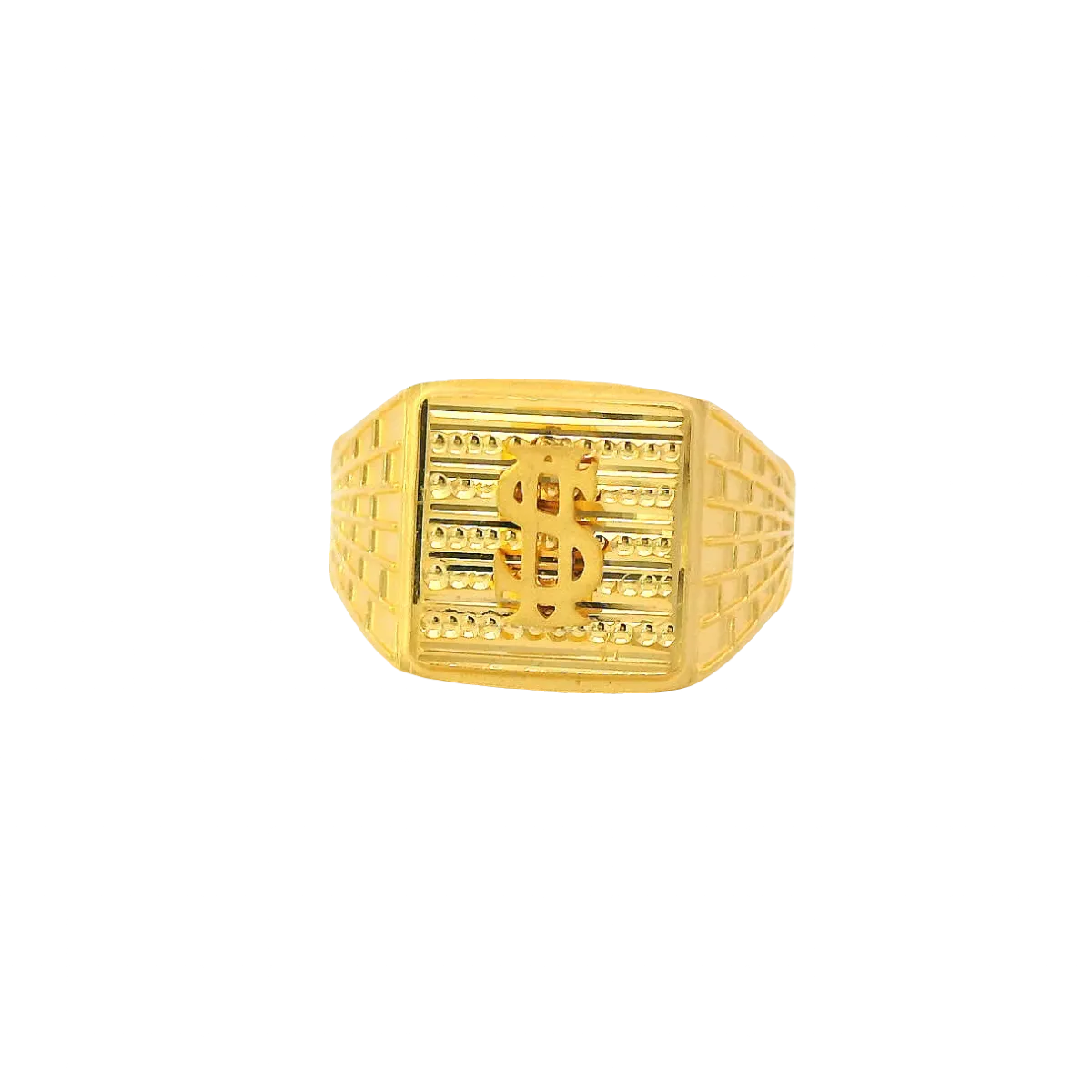 22K Yellow Gold Fancy Ring – 5.3g Bold & Elegant Design