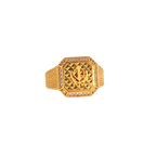 22K Yellow Gold Men’s Sikh Ring with Cubic Zirconia – 7.1g