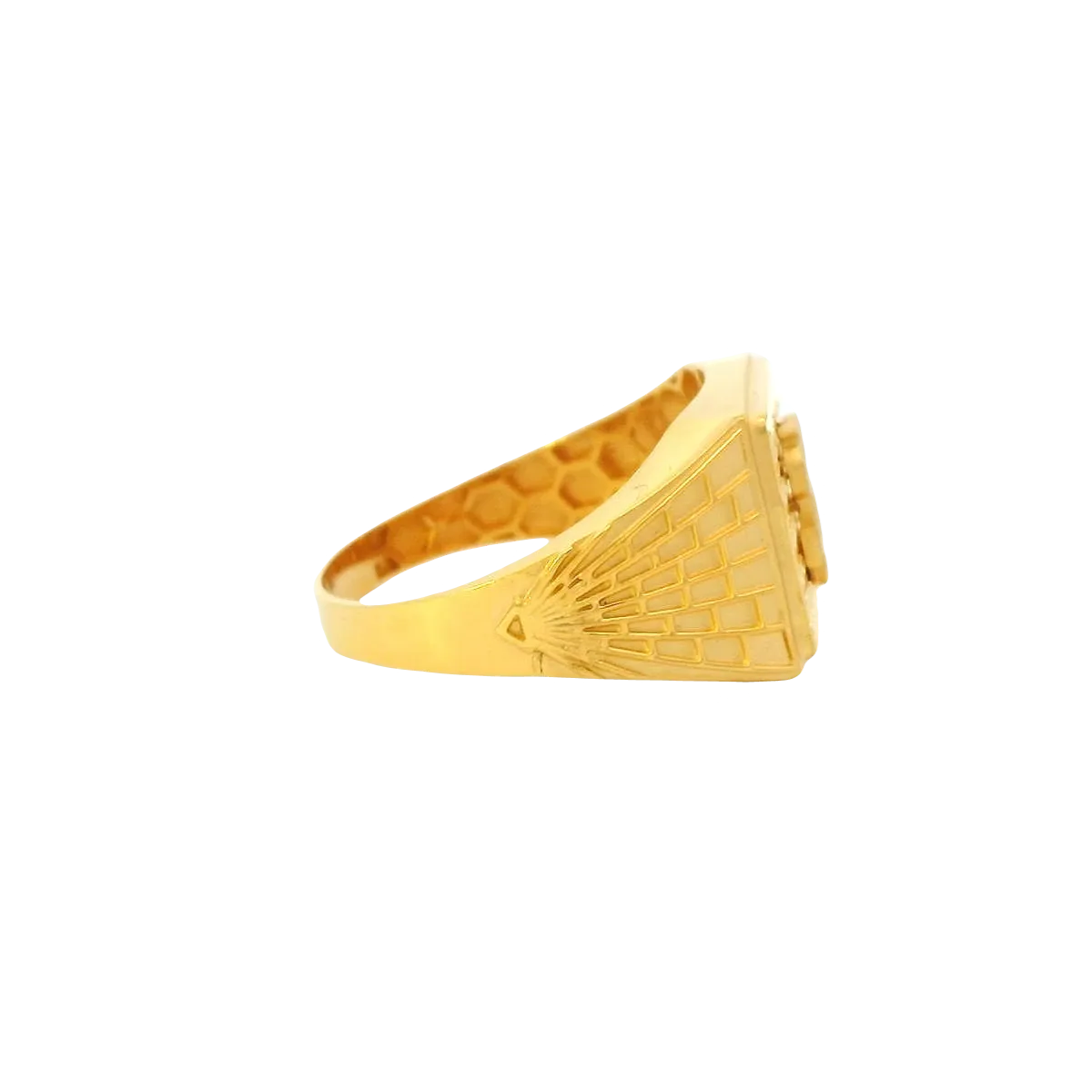 22K Yellow Gold Fancy Ring – 5.3g Bold & Elegant Design