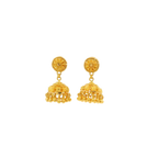 22K Yellow Gold Traditional Jhumki Earrings | Classic Polished Design