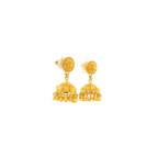 22K Yellow Gold Traditional Jhumki Earrings | Classic Polished Design