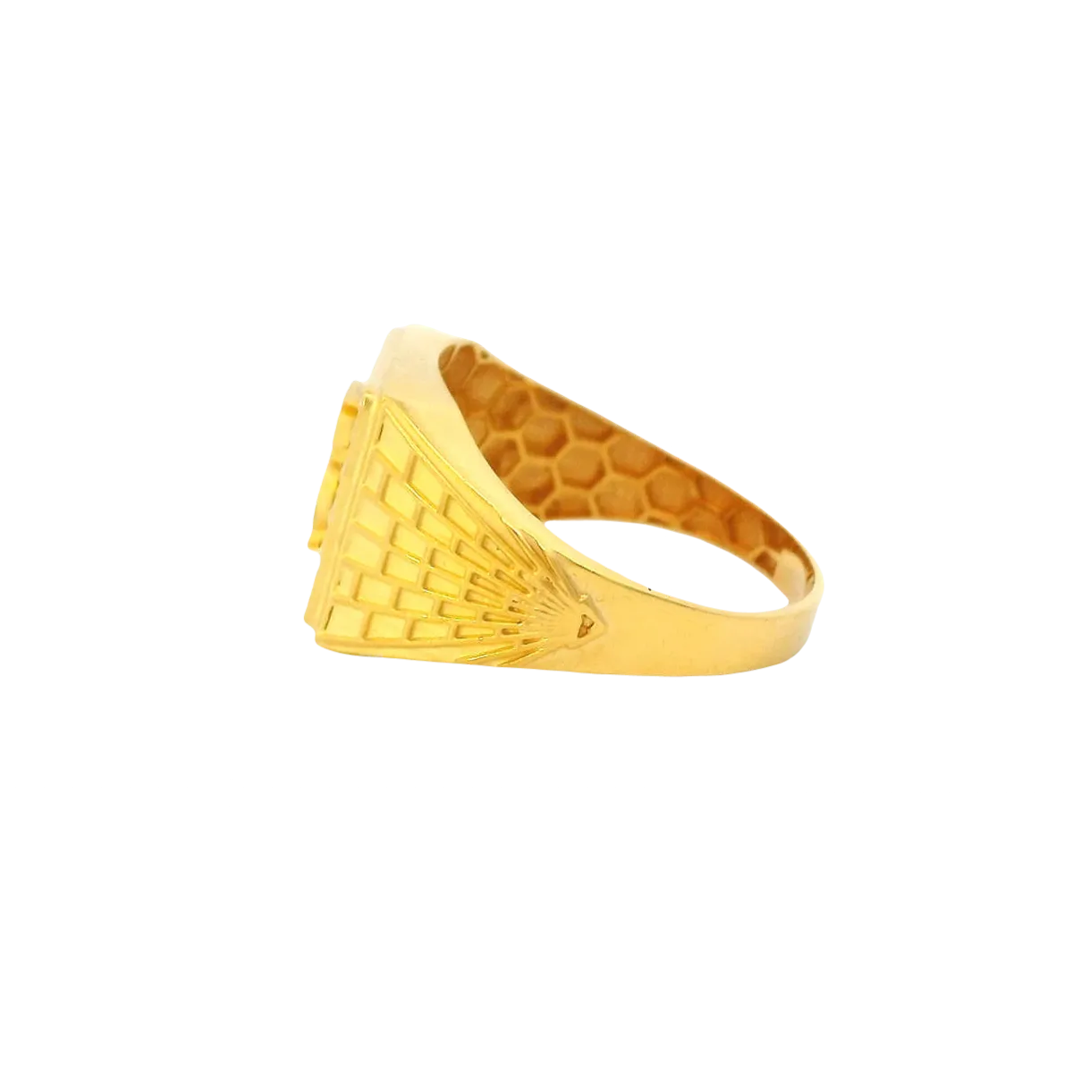 22K Yellow Gold Fancy Ring – 5.3g Bold & Elegant Design