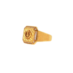 22K Yellow Gold Men’s Sikh Ring with Cubic Zirconia – 7.1g