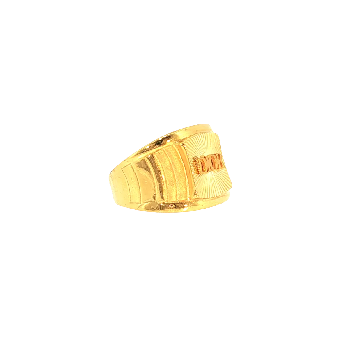 22K Yellow Gold Men’s Fancy Ring (4.9 Grams) – Lightweight & Stylish Design