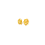 22K Yellow Gold Traditional Stud Earrings | Elegant Polished Tops