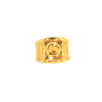 22K Yellow Gold Fancy Men’s Ring – Size 8.5, 4.9g with Cubic Zirconia
