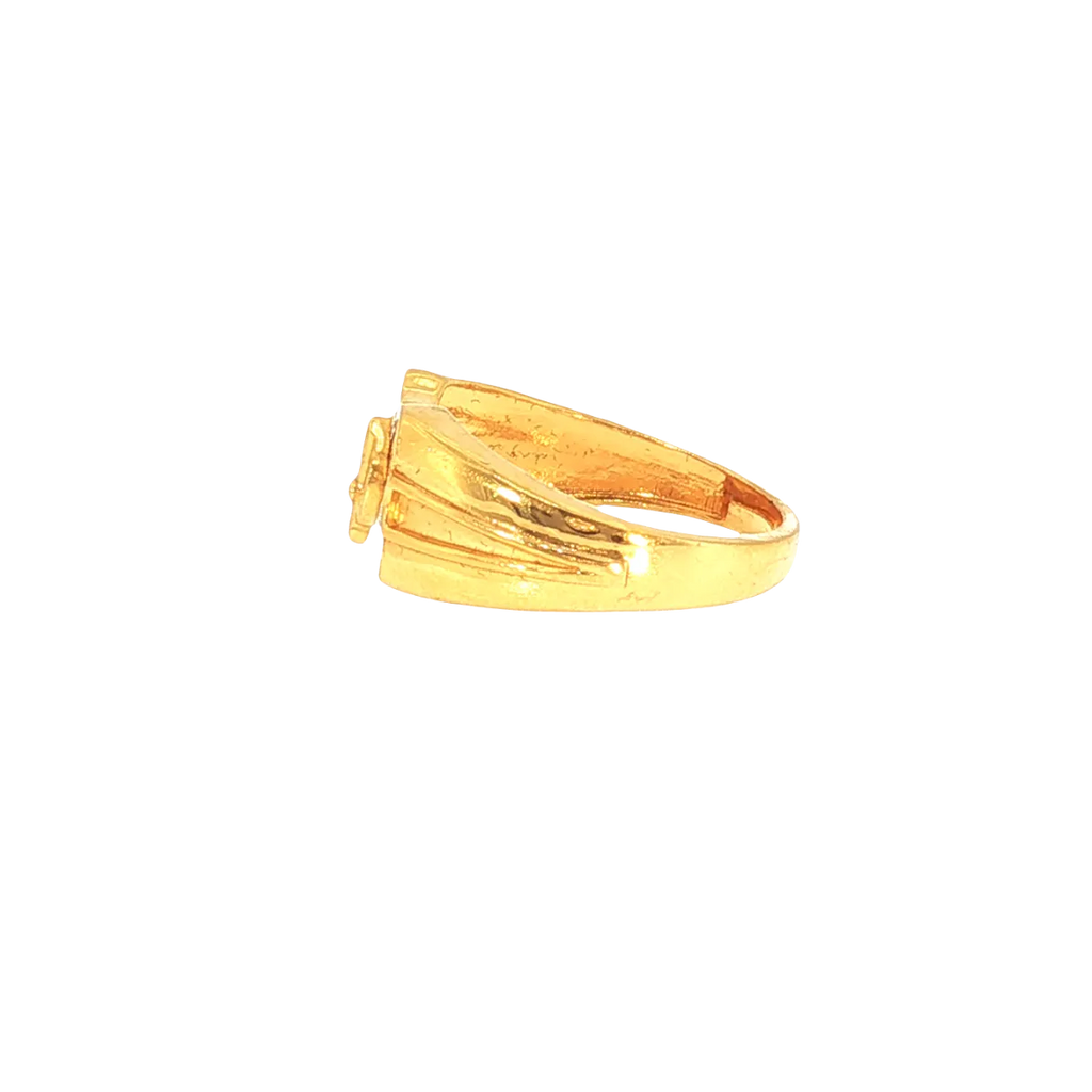 22K Yellow Gold Sikh Style Men’s Ring | Classic Traditional Band