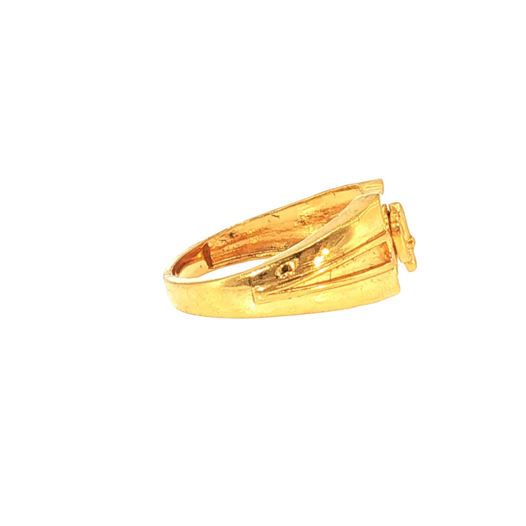 22K Yellow Gold Sikh Style Men’s Ring | Classic Traditional Band