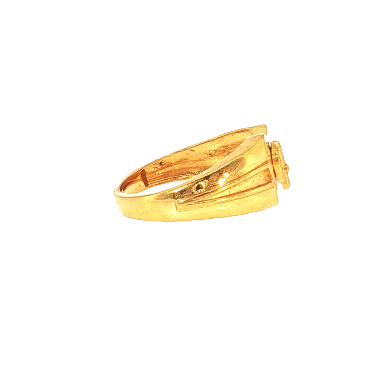 22K Yellow Gold Sikh Style Men’s Ring | Classic Traditional Band