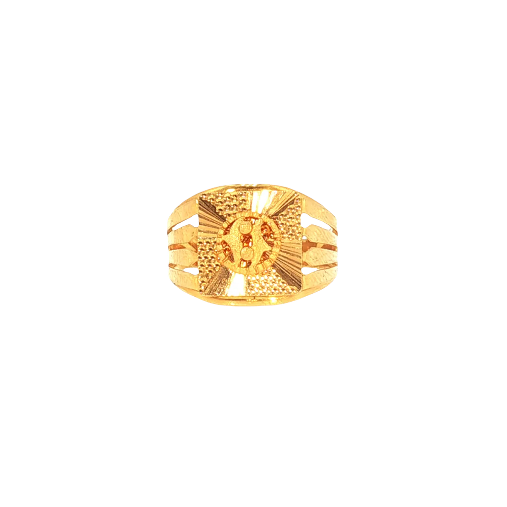 22K Yellow Gold Men’s Traditional Ring (4.1 Grams) – Classic & Lightweight Design