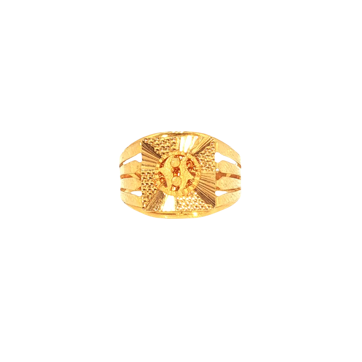 22K Yellow Gold Men’s Traditional Ring (4.1 Grams) – Classic & Lightweight Design