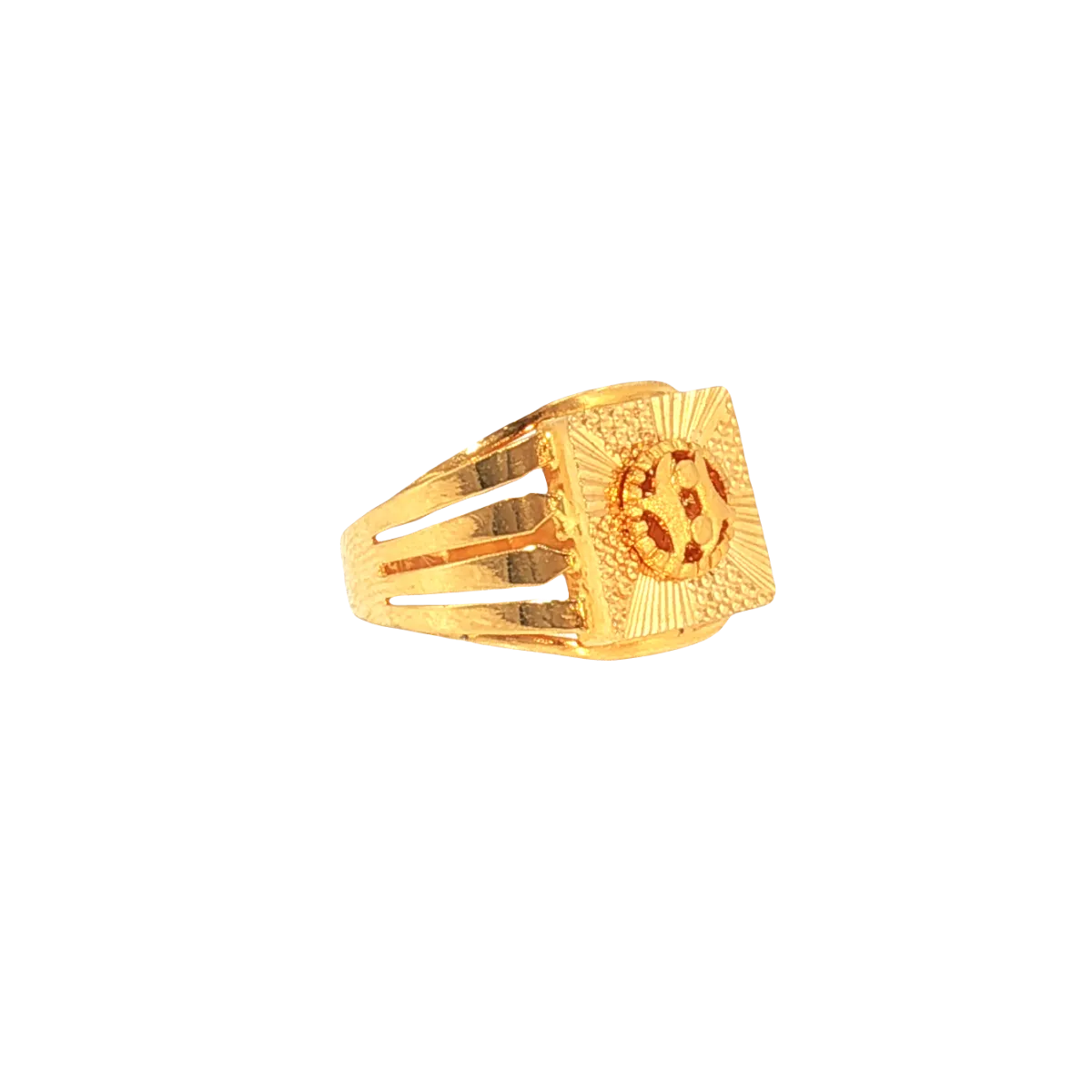 22K Yellow Gold Men’s Traditional Ring (4.1 Grams) – Classic & Lightweight Design