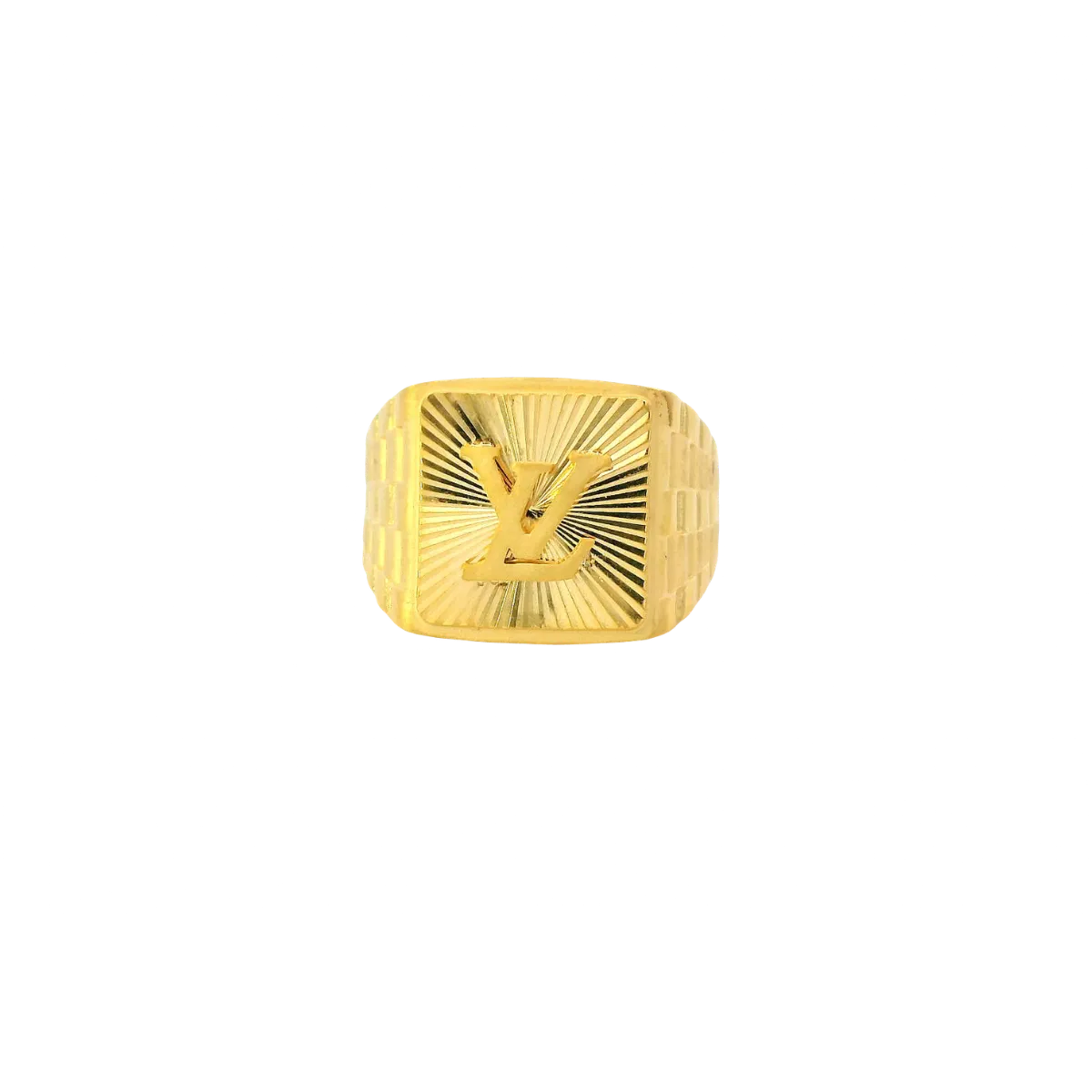 Fancy 22K Yellow Gold Men’s Ring – 5.4g, Size 8.5