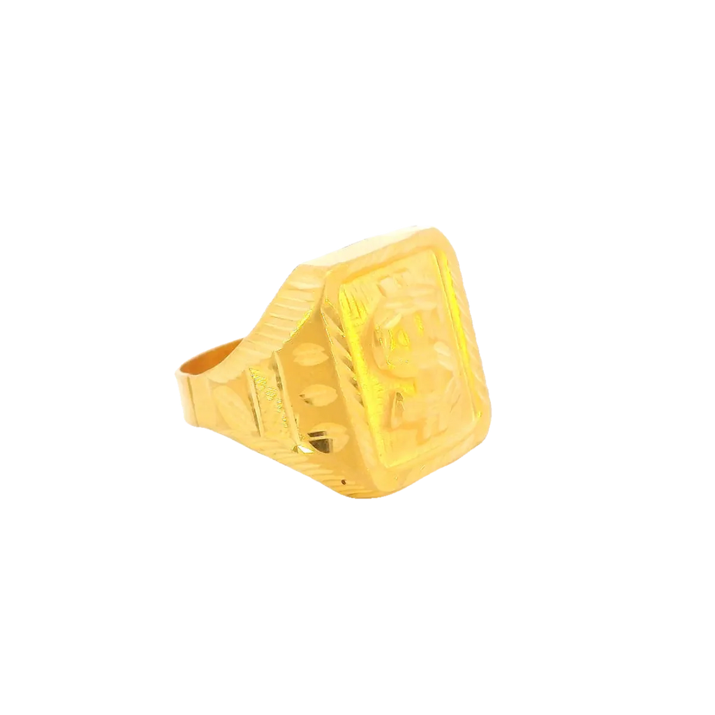 22K Yellow Gold Men’s Traditional Ring (5.5 Grams) – Classic & Elegant Design