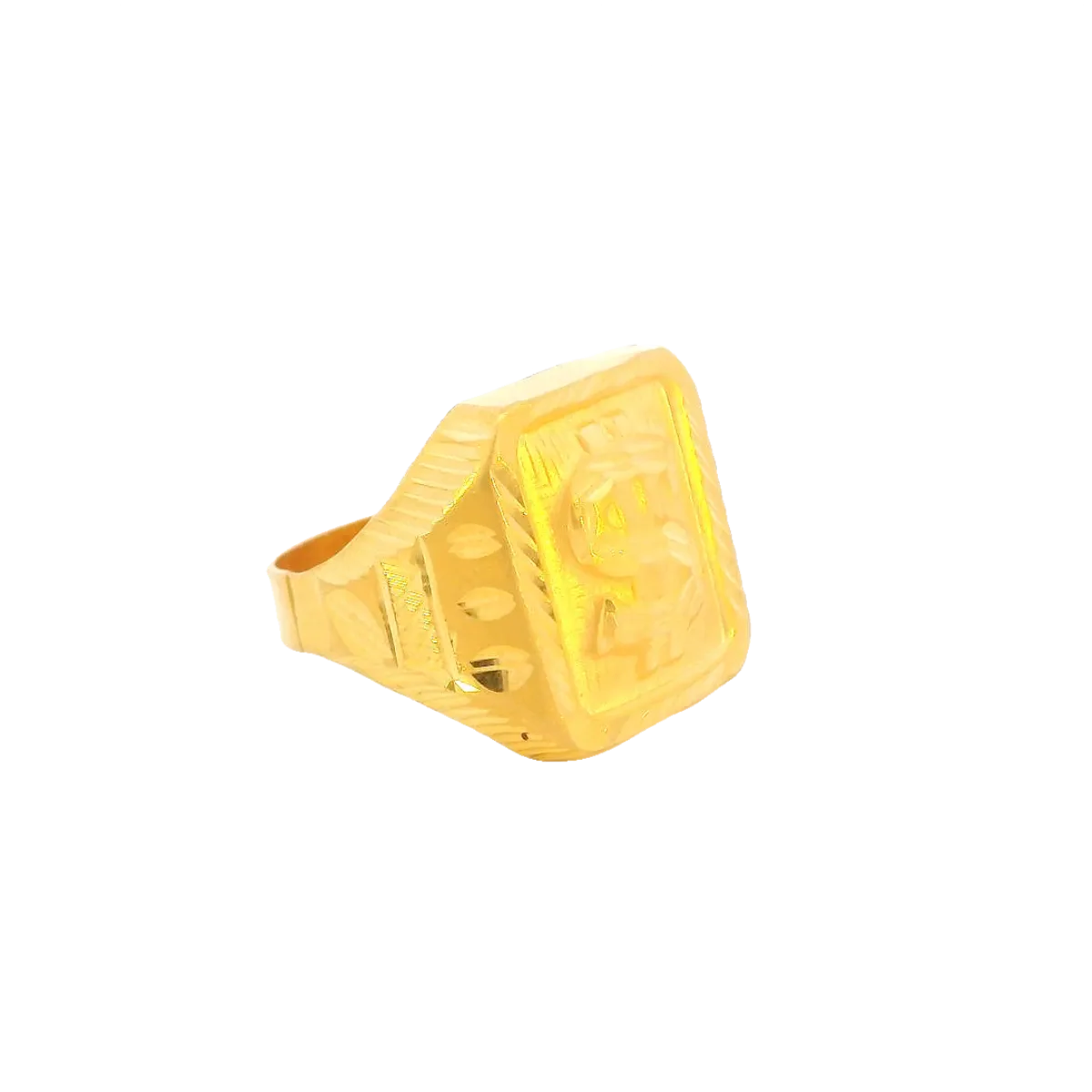 22K Yellow Gold Men’s Traditional Ring (5.5 Grams) – Classic & Elegant Design