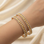 22K Yellow &amp; White Gold Bangles