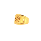 22K Yellow Gold Fancy Men’s Ring – Size 8.5, 4.9g with Cubic Zirconia