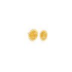 22K Yellow Gold Traditional Stud Earrings | Elegant Polished Tops