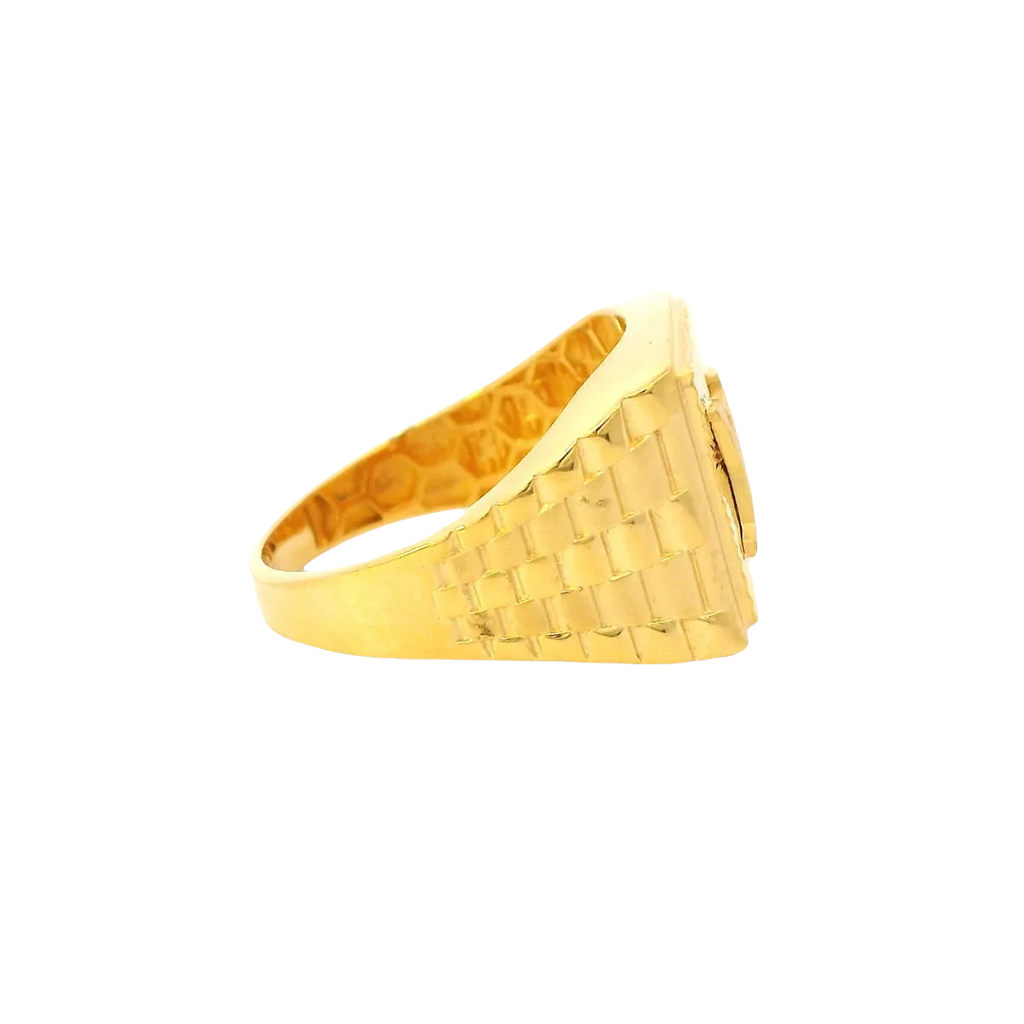 Fancy 22K Yellow Gold Men’s Ring – 5.4g, Size 8.5