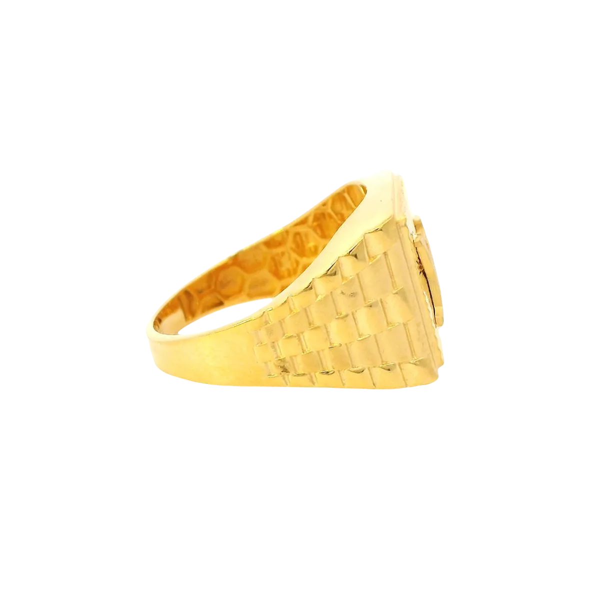 Fancy 22K Yellow Gold Men’s Ring – 5.4g, Size 8.5