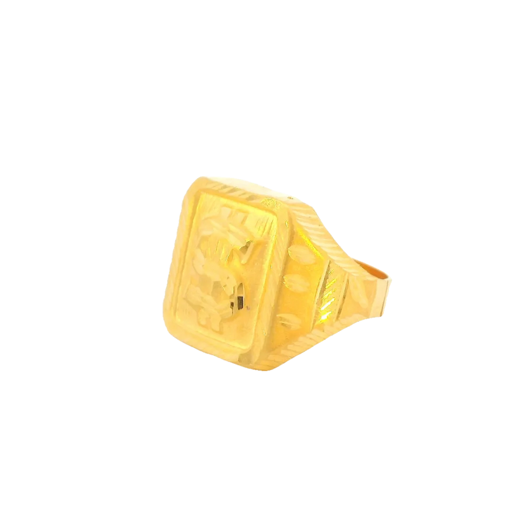 22K Yellow Gold Men’s Traditional Ring (5.5 Grams) – Classic & Elegant Design