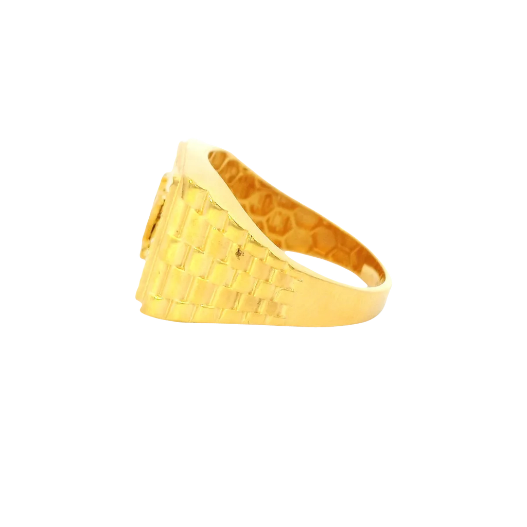 Fancy 22K Yellow Gold Men’s Ring – 5.4g, Size 8.5