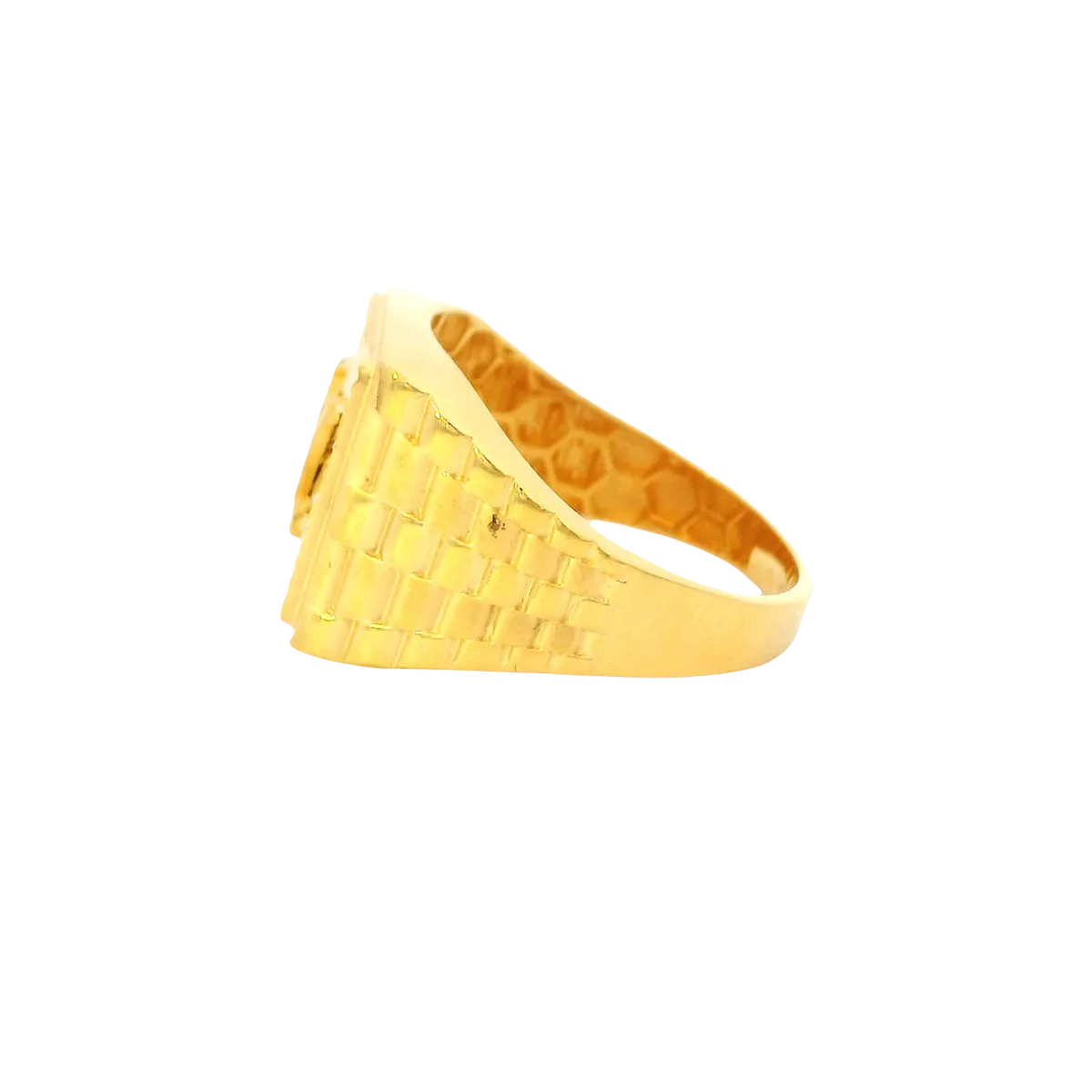 Fancy 22K Yellow Gold Men’s Ring – 5.4g, Size 8.5