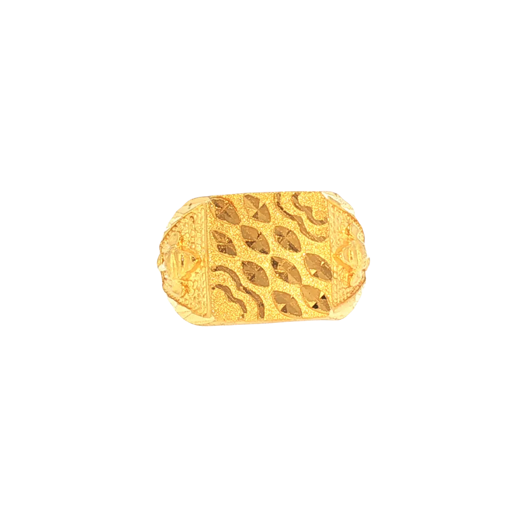 22K Yellow Gold Men’s Om Ring (8.7 Grams) – Spiritual & Elegant Design