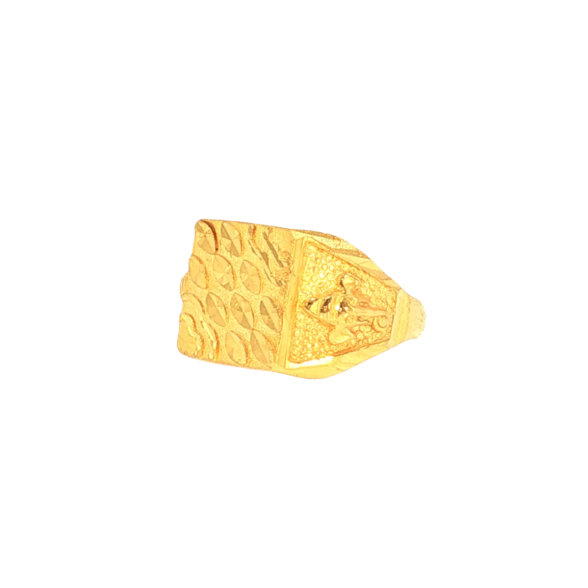 22K Yellow Gold Men’s Om Ring (8.7 Grams) – Spiritual & Elegant Design