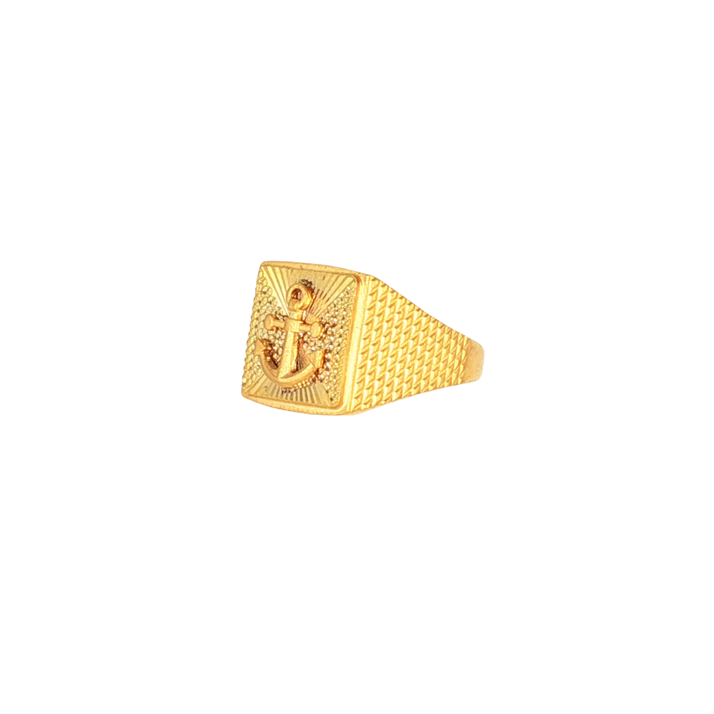 Fancy 22K Yellow Gold Men’s Ring – 5.3g, Size 9