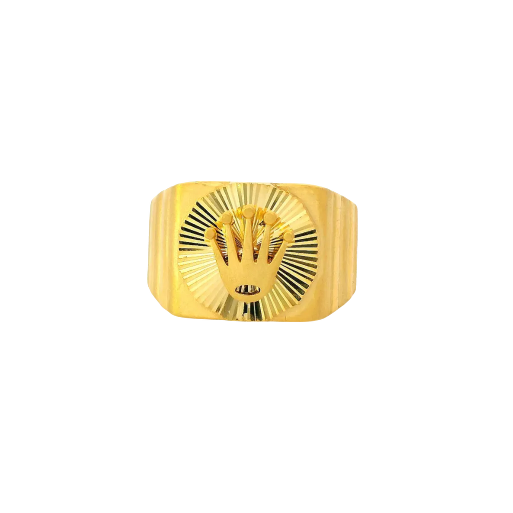 Fancy 22K Yellow Gold Men’s Ring – 8.6g, Size 9.5