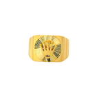 Fancy 22K Yellow Gold Men’s Ring – 8.6g, Size 9.5