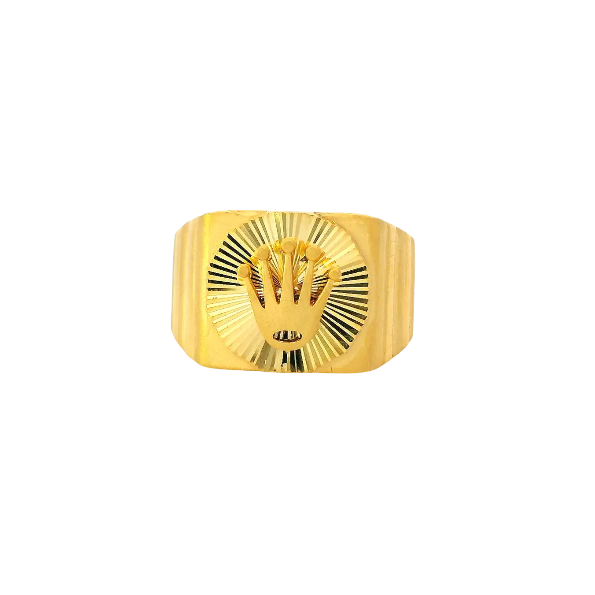 Fancy 22K Yellow Gold Men’s Ring – 8.6g, Size 9.5