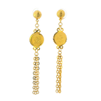 22K Yellow Gold Traditional Jhumki Earrings | Lightweight Polished Design