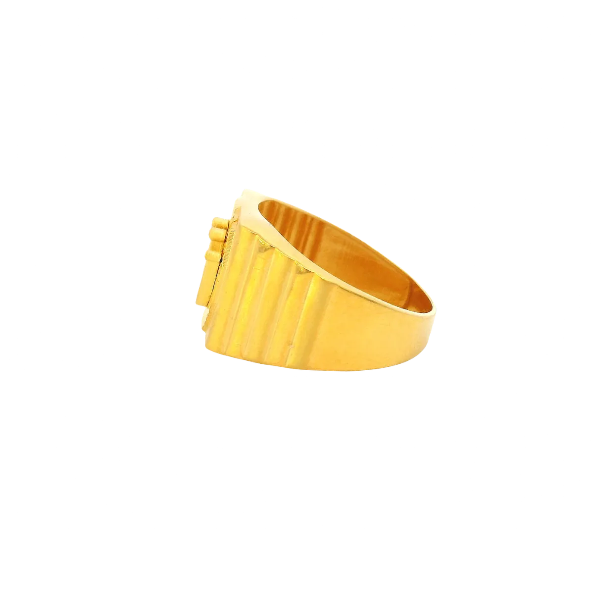 Fancy 22K Yellow Gold Men’s Ring – 8.6g, Size 9.5