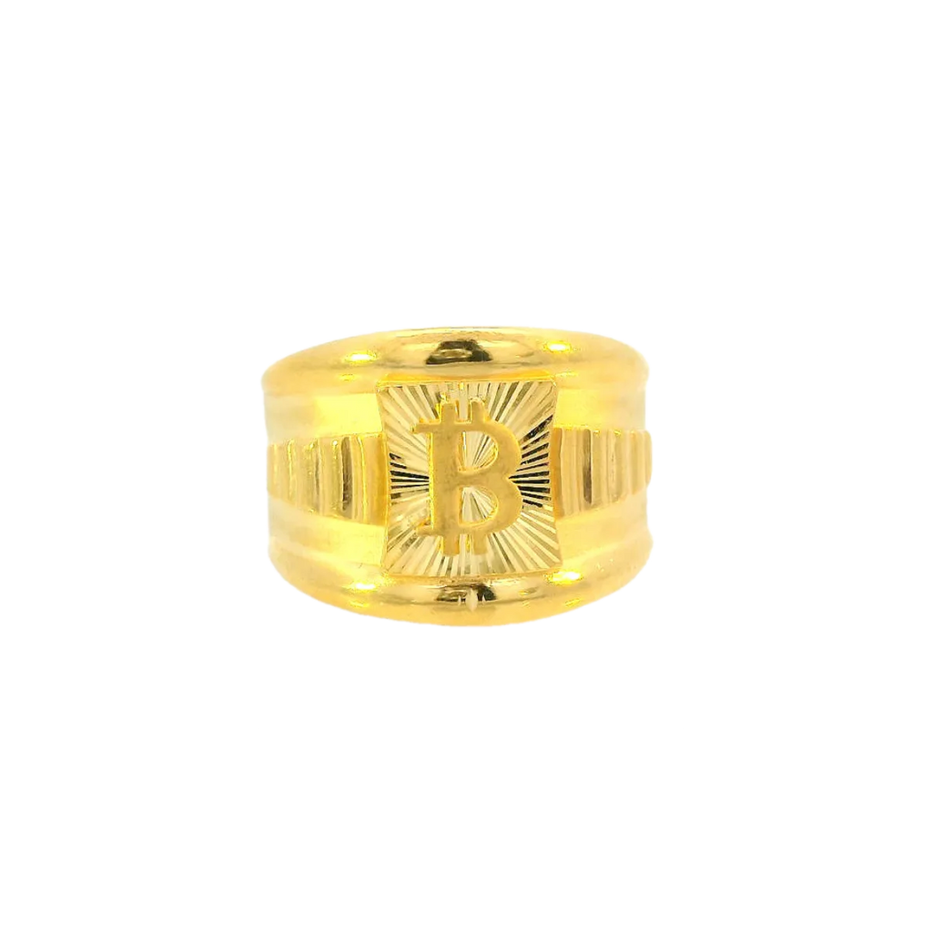 Fancy 22K Yellow Gold Men’s Ring – 5.1g, Size 9.5