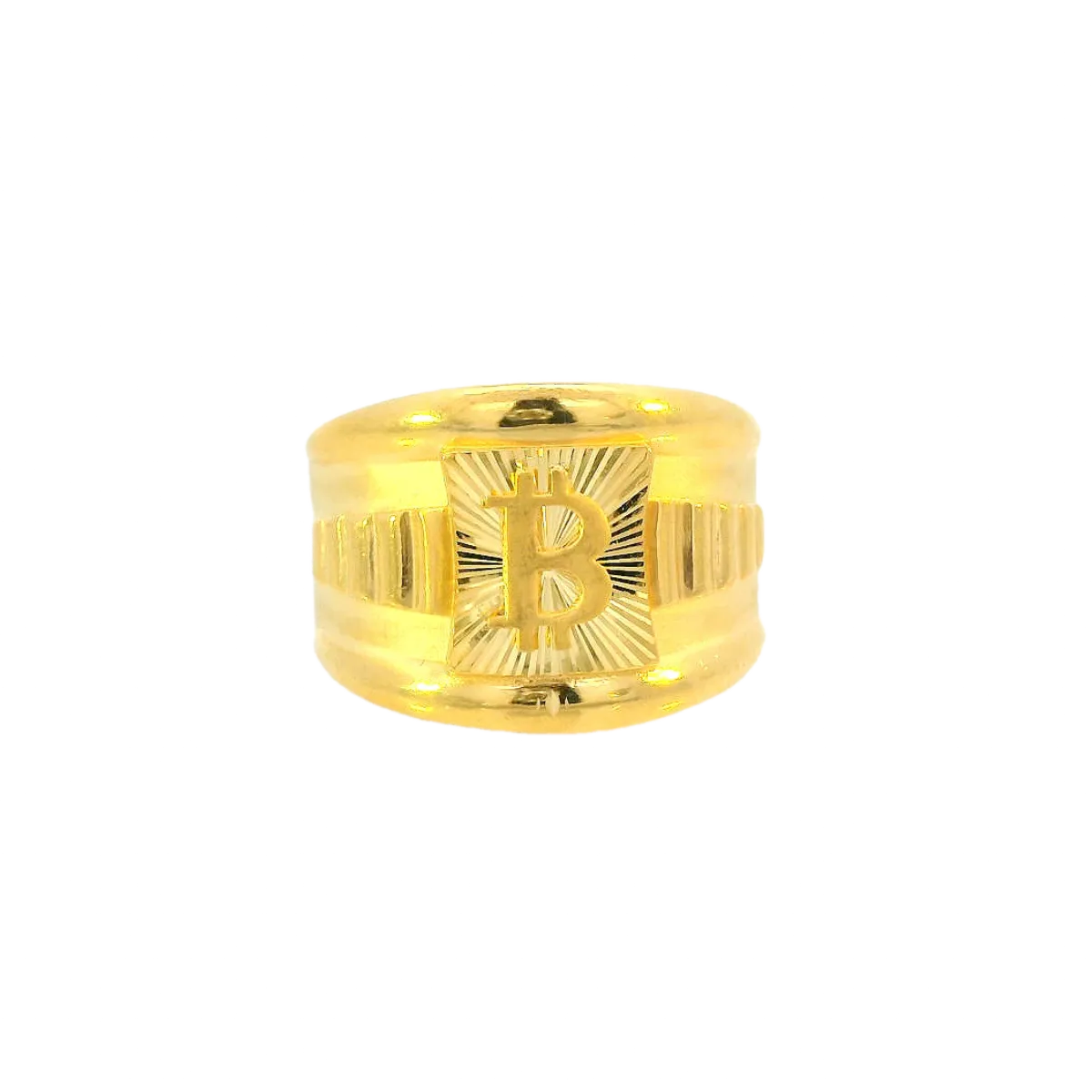Fancy 22K Yellow Gold Men’s Ring – 5.1g, Size 9.5