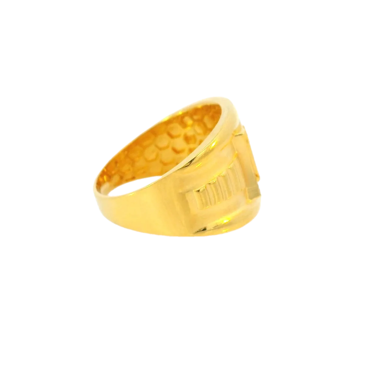 Fancy 22K Yellow Gold Men’s Ring – 5.1g, Size 9.5