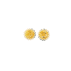 22K Yellow Gold Traditional Stud Earrings | Elegant Polished Tops