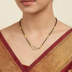 22K Yellow Gold Mangalsutra – Black Beads