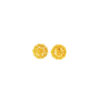 22K Yellow Gold Traditional Stud Earrings | Elegant Polished Tops