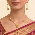 22K Elegant Yellow Gold Graduated Bead Necklace
