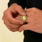 Fancy 22K Yellow Gold Men’s Ring – 5.1g, Size 10
