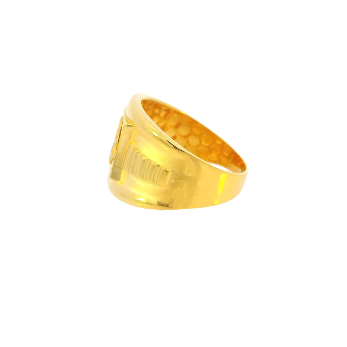 Fancy 22K Yellow Gold Men’s Ring – 5.1g, Size 9.5