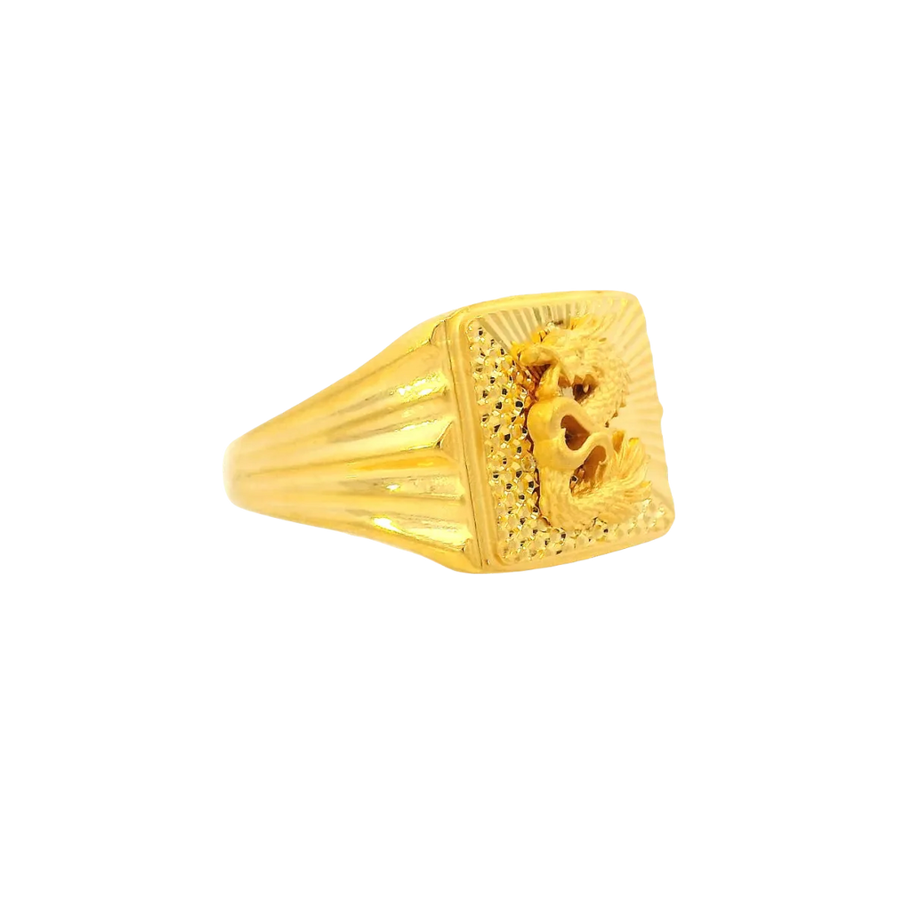 Fancy 22K Yellow Gold Men’s Ring – 5.9g, Size 10