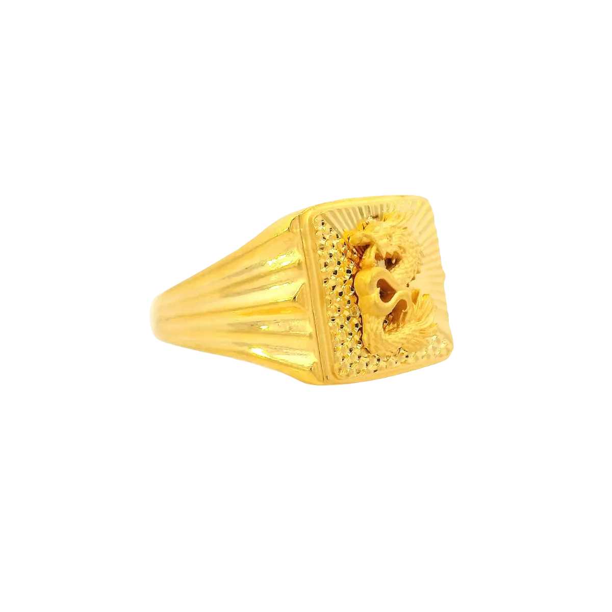 Fancy 22K Yellow Gold Men’s Ring – 5.9g, Size 10