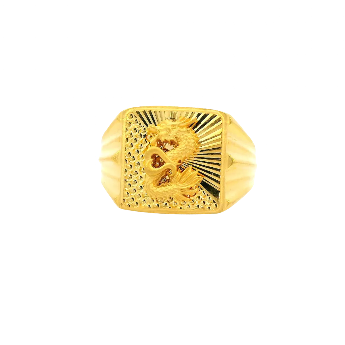 Fancy 22K Yellow Gold Men’s Ring – 5.9g, Size 10