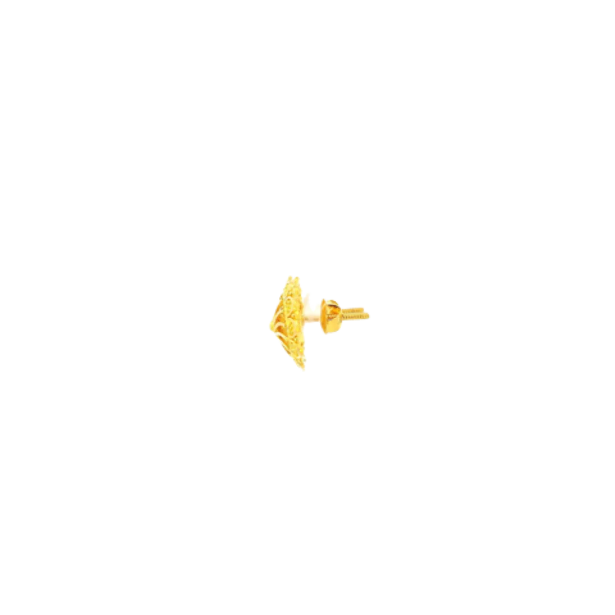 22K Yellow Gold Traditional Stud Earrings | Classic Polished Tops