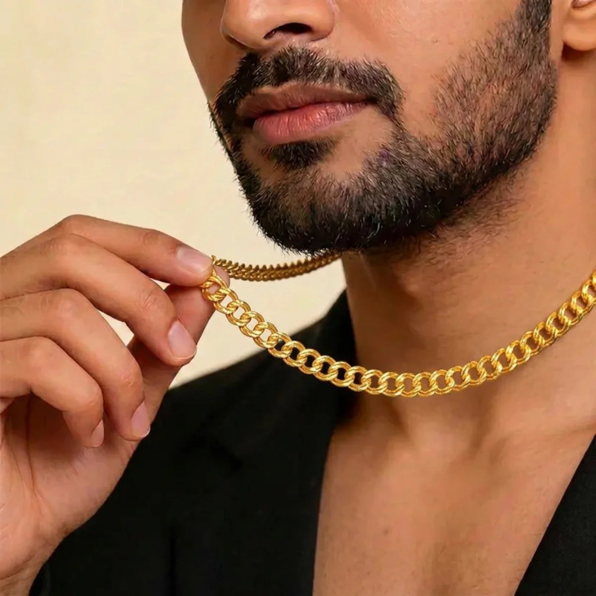 22K Yellow & White Gold Chain with Lobster Lock – 38g